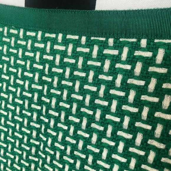 Talbots Green and White knit pencil skirt  (8P) - Picture 3 of 7